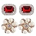 kilofly 2 Pairs Elegant Rhinestone Crystal Metal Shoe Clips Wedding Party Pack