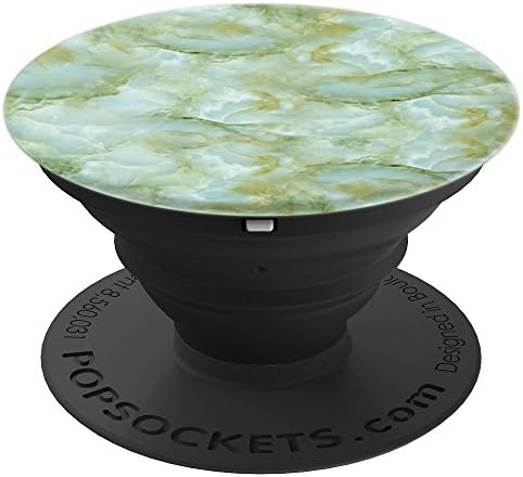 Dark Green And Tan Marble Onyx print - PopSockets Grip and Stand for Phones and Tablets