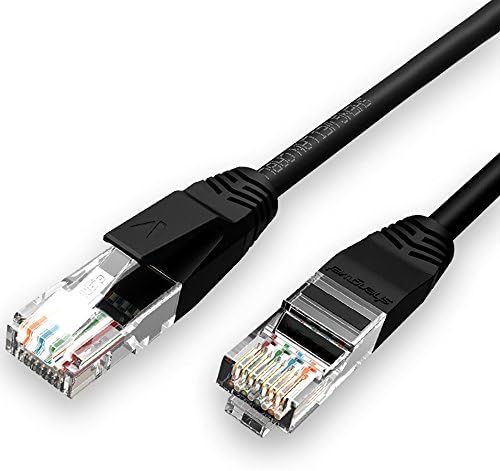 Shengwei Cat5e Ethernet Cable Gigabit Lan Network RJ45 High Speed Patch Cord Made of Oxygen-free Copper for Switch, Router, Modem, Patch Panel (9.8 Feet/3 Meter) Black