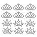 Small Princess Crowns Tiaras Party Favors for Women Girls Toddler Bulk Combs Clips Hair Accessories Pack of 12