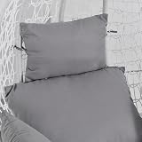 Warmiehomy Hanging Chair Cushion Pad with Pillow - Grey 66x45cm view 7