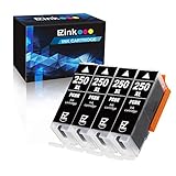 E-Z Ink (TM) Compatible Ink Cartridge Replacement for Canon PGI-250XL PGI 250 XL to use with PIXMA MX922 MX722 MG5420 MG5520 MG5620 MG6320 MG6420 MG6620 MG7120 MG7520 iP8720 (Large Black) 4 Pack