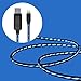 iPhone Charger Lingoboi 3.0ft Visible Flowing 8Pin LED Lightning to USB LED Cable Sync & CHarging Cord for iPhone 7 7 Plus 6 6s 6 plus 6s plus, iPhone 5 5s 5c,iPad, iPod and More (Black/Blue)