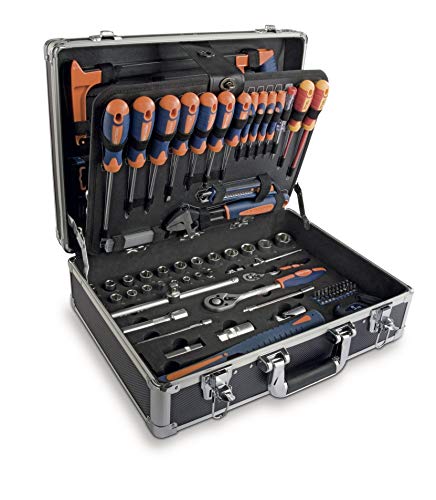 DEXTER - 130-teiliger Werkzeugkoffer - Werkzeugset - Werkzeugkasten - mit Zangen, Schlüssel, Schraubendreher, Metallsäge… – Bild 5