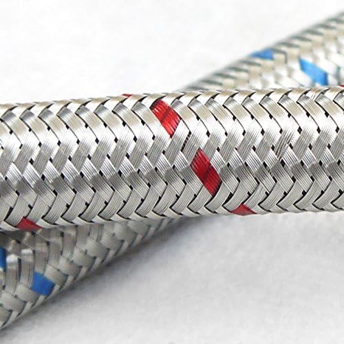 Xcel Home™ 2 x M10 x 1/2 BSP (300mm) Stainless Steel Flexible Tap Connectors, Silver, 300 mm - Image 5