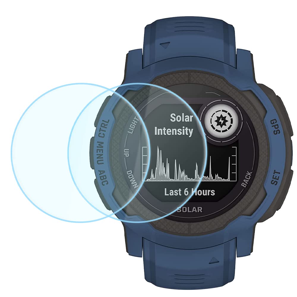 Duttek Tempered Glass Screen Protector for Garmin Instinct 2 Smartwatch 2.5D Ultra Thin 9H Hardness Scratch Resistant Tempered Glass Screen Protective Film (2pack)