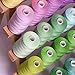 Cotton Threads-Sewing Thread- 85rolls (85000Y) Cotton Rainbow Colored Embroidery Thread 40WT