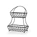Gourmet Basics by Mikasa Loop and Lattice 2-Tier Round Metal Countertop Basket