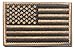 Antrix 4 Pcs Coyote Brown Regular and Reversed American US USA Flag Embroidered Patch Tactical Military United States of America Uniform Applique Hook & Loop Badge Emblem Patch for Backpacks Cap Vest