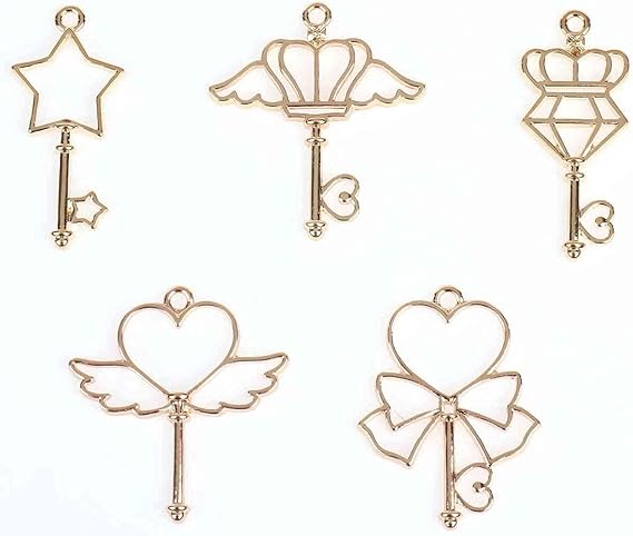 Amazon レジン 空枠 大量25個セット 小さめ 魔法ステッキ ハート 星 王冠 かわいい ハンドメイドアクセサリ アクセサリーパーツ 通販