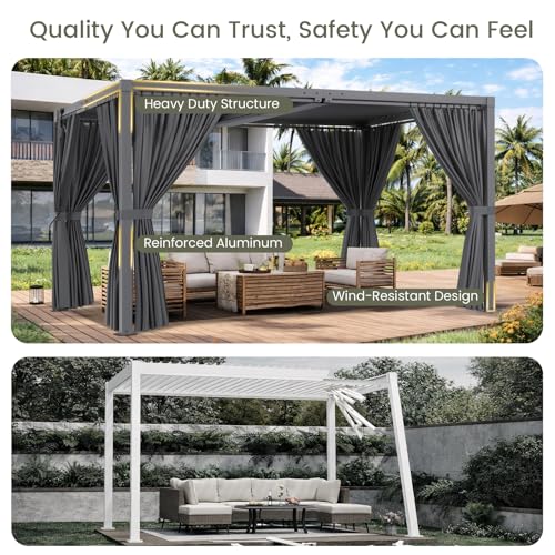 SAILARY Louvered Pergola Review: 10' x 13' Adjustable Hardtop Outdoor Shelter image 18