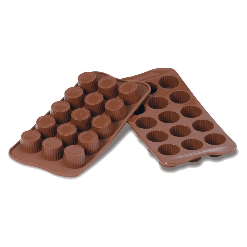 Silikomart 22.136.77.0065 Chocolate Classic Chocolate Bar Chocolate Mould, Silicone, Brown, 4.5 x 3 x 0.35 inches