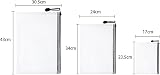 Vicloon 15Pcs Plastic Wallets A3 A4 A5 Zip File Pockets Mesh Bags view 2