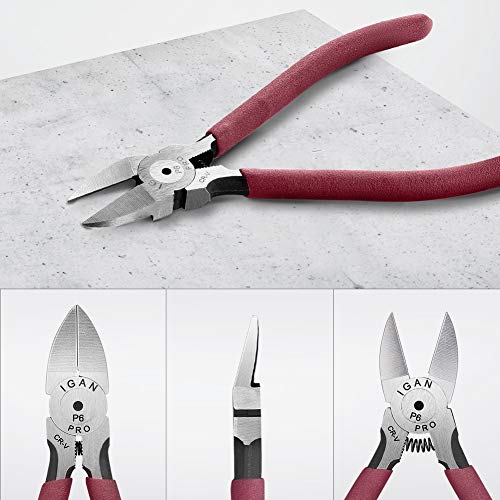 IGAN - P6 Drahtbündigschneider, 15,2 cm, ultrascharfer und präziser Seitenschneider mit längerer bündiger Schneide… – Bild 5