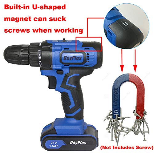 Akkuschrauber Bohrschrauber 21V System Tragetasche 29tlg.-Zubehör-Set Zuhause Bolzenschraube Schraubenbits Flachbohrer… – Bild 7