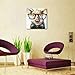 Muzagroo Art Happy Pig with Glasses Paintings for Living Room Hand Painted Canvas Wall Art for Living Room with Rasied Texture on Canvas Stretched Ready to Hang(24x24in)