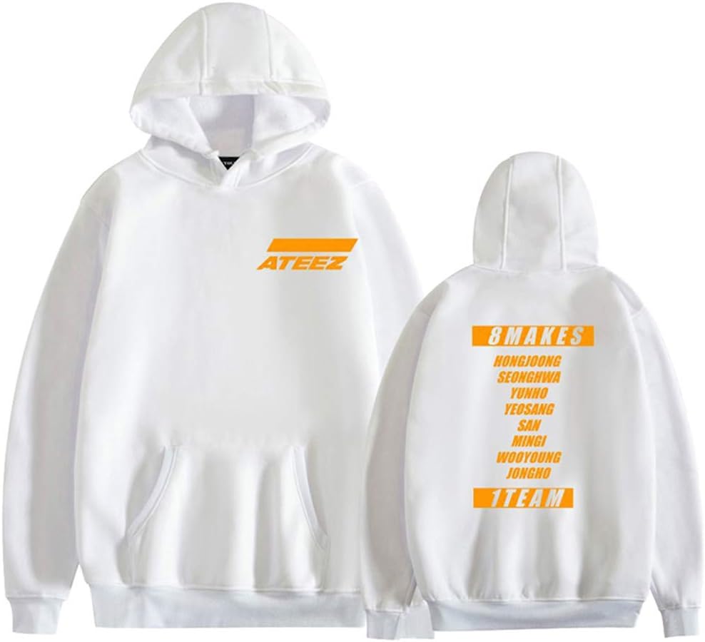 918coshiert Women's Ateez Printed Hoodie Fashion Singer Sweatshirt Ladies Girls Pullover Jumper