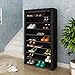 Homebi 9-Tier Shoe Rack Wide Shoe Tower Closet Shoes Storage Cabinet Portable Boot Organizer Hold 36 to 45 Pairs of Shoes with Non-Woven Fabric Cover and 9 Durable Shelves (Black)