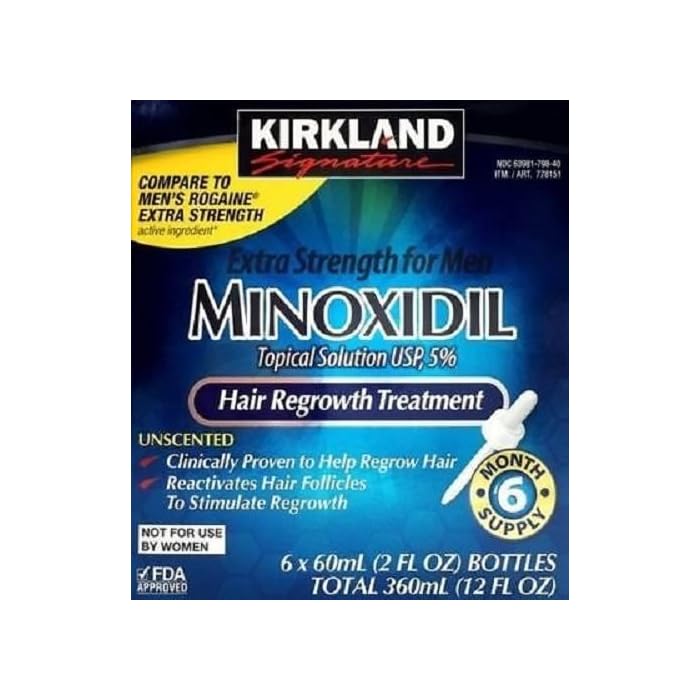 Buy Kirkland SignatureMinoxidil 5 Percent Extra Strength Hair Regrowth