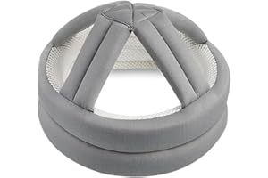 Lazycloud Elderly Protective Helmet, Safety Helmet Adjustable Breathable Seniors Fall Prevention Heads Protection Cap Gray