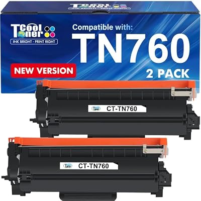 TN760 Toner for Brother Printer TN730: Compatible for Brother TN 760 TN-760 730 MFC-L2710DW DCP-L2550DW HL-L2395DW MFC-L2750DW TN-730/TN-760 TN-730 HL-L2350DW HL-L2370DW HL-L2390DW Black Cartridge