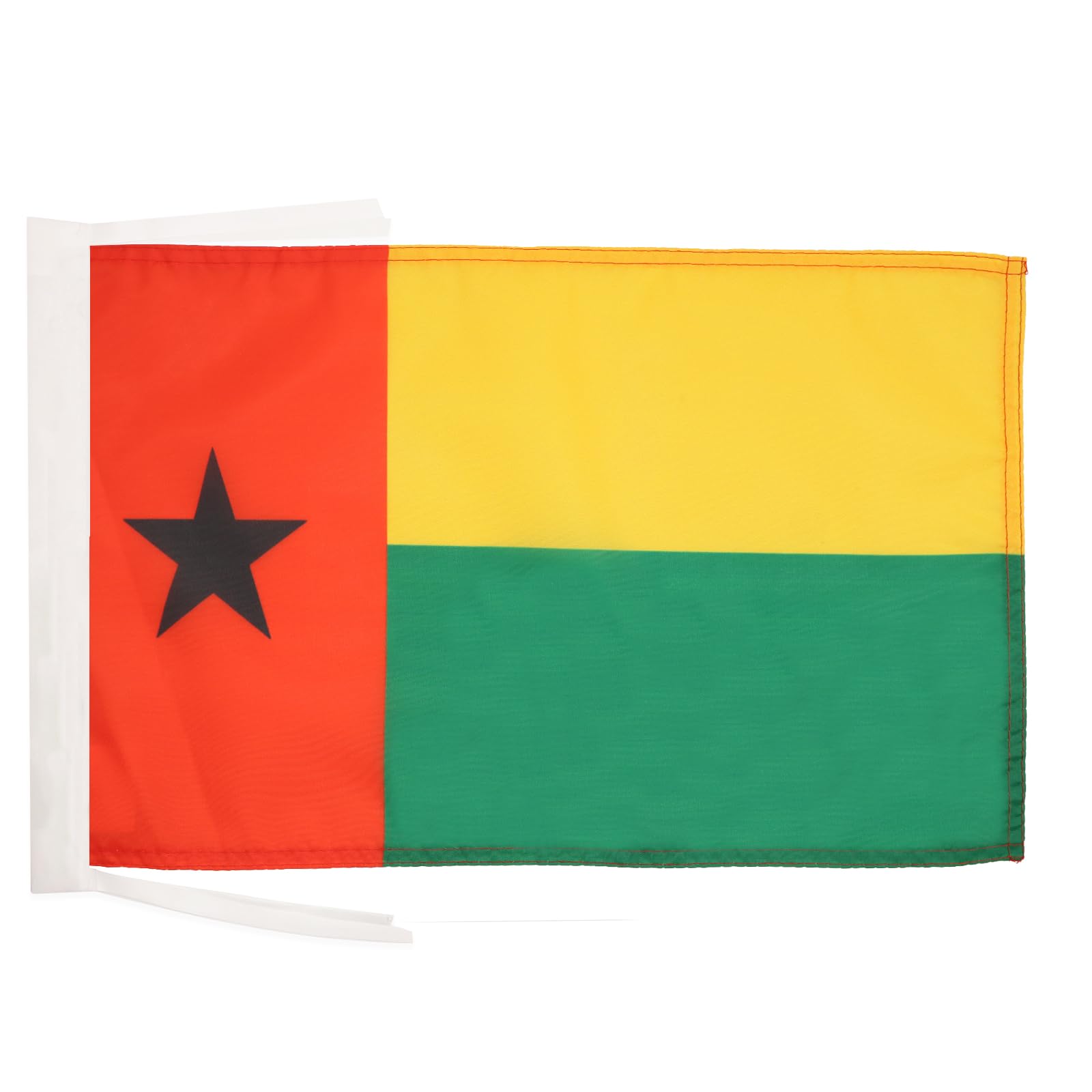 AZ FLAG - Guinea-Bissau Flag - 18'' x 12'' - 100% Polyester Bissau-Guinean Small Banner with Two Cords - Fade Resistant - Vivid Colors - 18x12 in - 45x30 Cm โ image 1