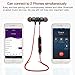 Bluetooth Headset, Magnet Attraction V4.0 Wireless Bluetooth Earbuds In-Ear Noise Reduction Headphones with Microphone for Running & Sports Earphones for iPhone Samsung Android Smart Phones (Red)