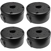 Plastic Universal Junction Box for Bullet &amp; Dome IP Security Camera Mount Bracket (Black-4 Pack)