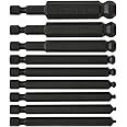 Bondhus 30445 Socket Ball End Bit Tool Set | 7-Piece Hex Bit Set With Sockets | Ball End For Angled Access