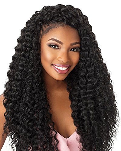 Sensationnel Lulutress Crochet Braid Deep Twist 18" (4-Pack) (#1B Off Black)