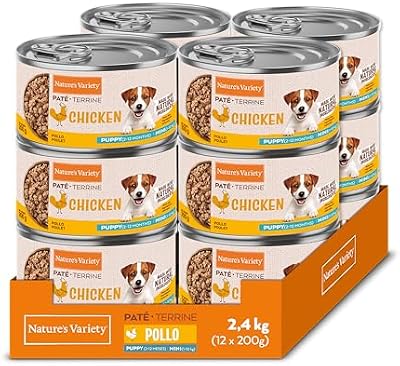 - Paté para Perros Cachorros Mini con Pollo 12 x 200g