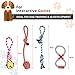 Dog Rope & Chew Toy 10 Pack Set | Puppy Starter Kit | For Small to Medium Dogs, Interactive Variety Toys w/Nylon Storage Bag | For Tug of War, Ball, Teething Puppies