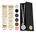 SPUNKYsoul Dreamcatcher Essential Oil & Aromatherapy Diffuser Long Necklace Dazzling Crystal Beaded Stainless Steel Chain, Feather and Amethyst Bead Charms | Use with Young Living & doTERRA Oils