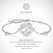 Billie Bijoux Women 925 Sterling Silver Tree of Life Heart Charms Adjustable Bracelet White Gold Plated Women Best Gift for Mother's Day