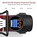 Portable Digital Tire Inflator – GOOLOO Electric 12V DC 150 PSI Auto Air Compressor Pump with Preset Pressure Shut Off Gauge and Emergency Light for Car Tyre, Motorcycle, Bicycle and Other Inflatable