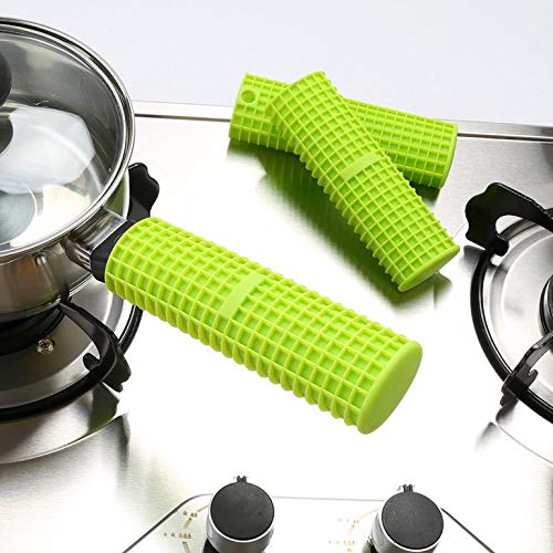 Silicone Pot Pan Handle Saucepan Holder Sleeve Slip Cover Grip Kitchen Cookware Parts Heat Resistant Insulation Mitts
