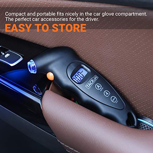 TACKLIFE Digital Tire Pressure Gauge, Backlit Display & LED Nozzle Tire