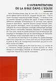 Image de L'Interprétation de la Bible dans l'Eglise : Allocution de sa Sainteté le pape Jean-Paul II et document de la Commission biblique pontificale