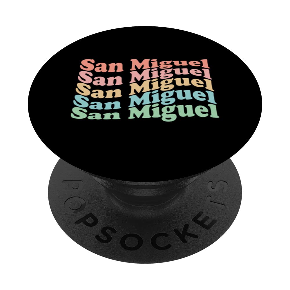 Vintage 70's El Salvador Hippie City - Retro San Miguel PopSockets Swappable PopGrip