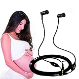 KINDEN Anti-radiation Headphones Air Tube Headset Radiation Free Earbuds With Microphone Binaural Acoustic Stereo Noise Isolating Alumium Metal Housing Wired In-Ear Handsfree (Black)
