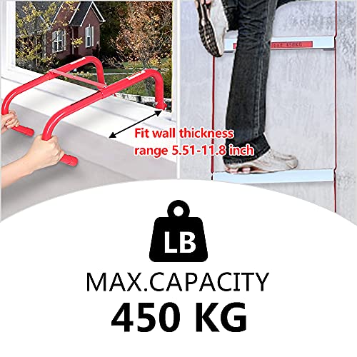 LUISLADDERS Fire Escape Ladder 3 Story with AntiSkid Rungs Portable