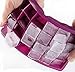 Ice Cube Tray, Silicone Square Ice Tray Easy Release Stackable Ice Cube Mold with Removable Lid， 24 Cavity (Purple)