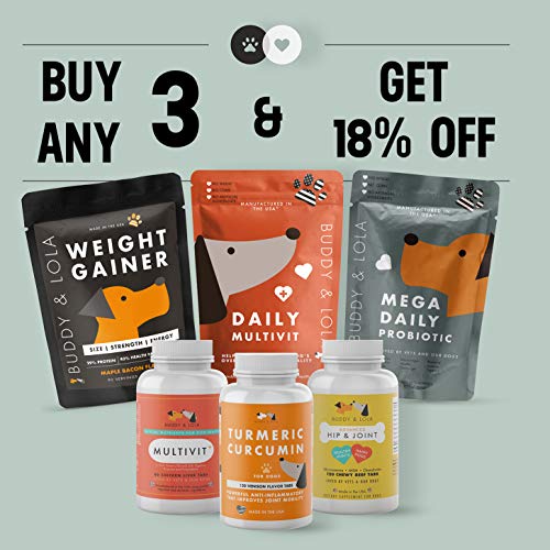 Buddy & Lola Dog Weight Gainer Dog Supplement for Weight Gain Dog