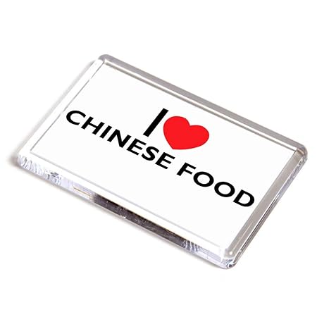 Imán para Nevera con Texto en inglés I Love Chinese Food, Regalo ...