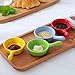 MonLiya 6 Pcs Ceramic Sauce Dishes Colorful Mini Bowl Set Ketchup Side Dish Tableware Condiment Relish Plate Seasoning Soy Sauce Dishes Stackable Ramekins with Grip Handle (6pcs Sauce Dishes)