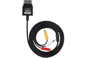 TV AV Cable Wire, 1.8M Component ABS Cord AV Cable Audio Video Cord for Xbox 360 Slim Replacement