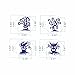 Art Kitchenware 2.76Inch 8pcs Halloween Tree Cookie Cake Stencil Set Cupcake Decoration Plastic Stencil Template Fondant Cake Decorating Tool Semi-Transparent ST-849S