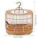 Lianle Breathable Bird Travel Cage Round Shape Bamboo Wood Bird Feeding Cage for Small Birds Parrot – Retro Bamboo Wood Birdcagethumb 2