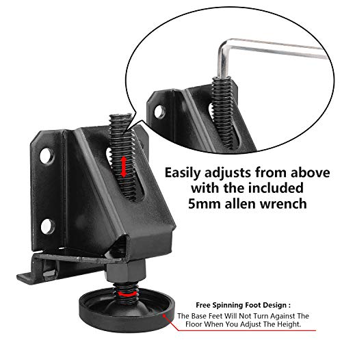 Anwenk Leveling Feet Heavy Duty Furniture Levelers Adjustable Table Leg
