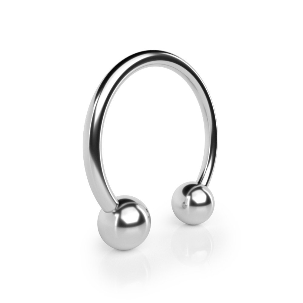 Down South Sales Silver Titanium G23 10mm Circular Barbell 14g 4mm